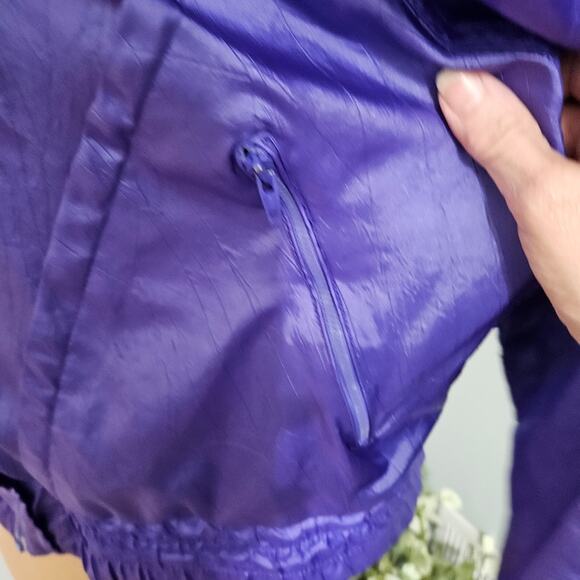 Adidas Purple Wind Breaker Athletic Purple Zip Up Jacket Size Medium - Picture 10 of 15